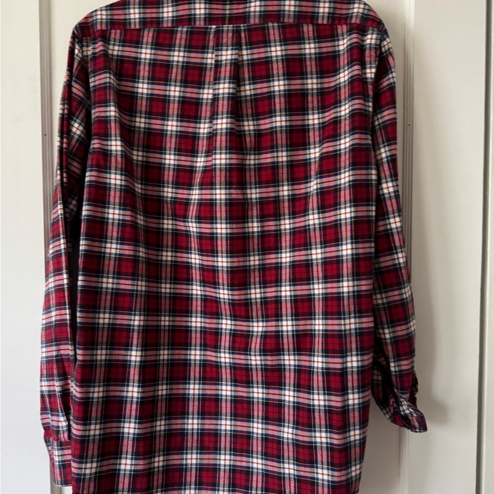 Ralph Lauren Red and White Plaid Button Down Shirt - Picture 2 of 3